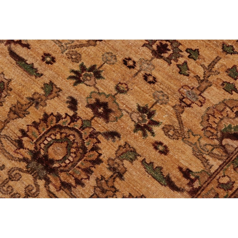 Bohemian Ziegler Basilia Gold Brown Hand-Knotted Wool Rug - 10'1'' x 15'8''