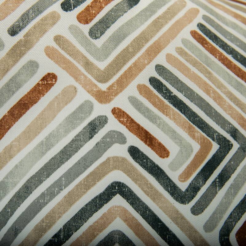 Rizzy Home Grey/Neutrals Geometric Transitional Outdoor Throw Pillow