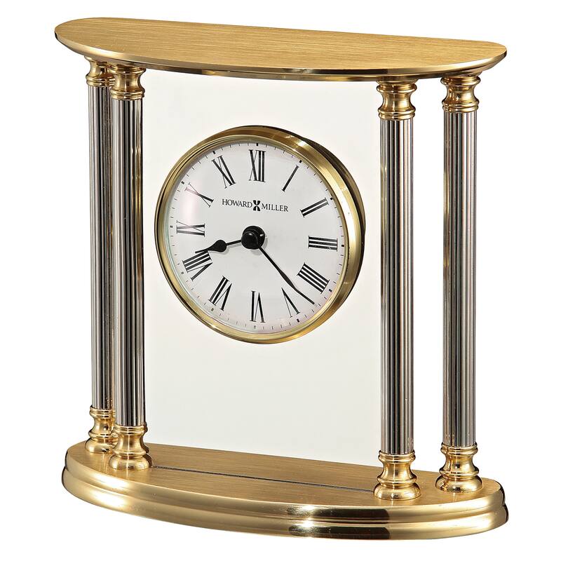 Howard Miller New Orleans Classic Vintage Mantel Clock with Column Accents