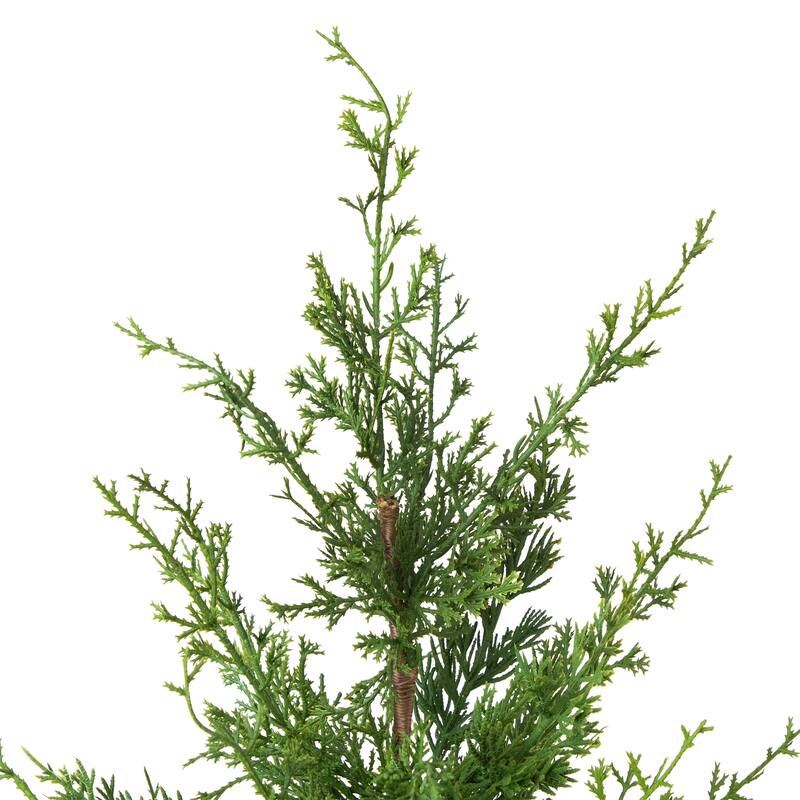 Artificial Cedar Christmas Tree in Birch Pot - 38" - Unlit