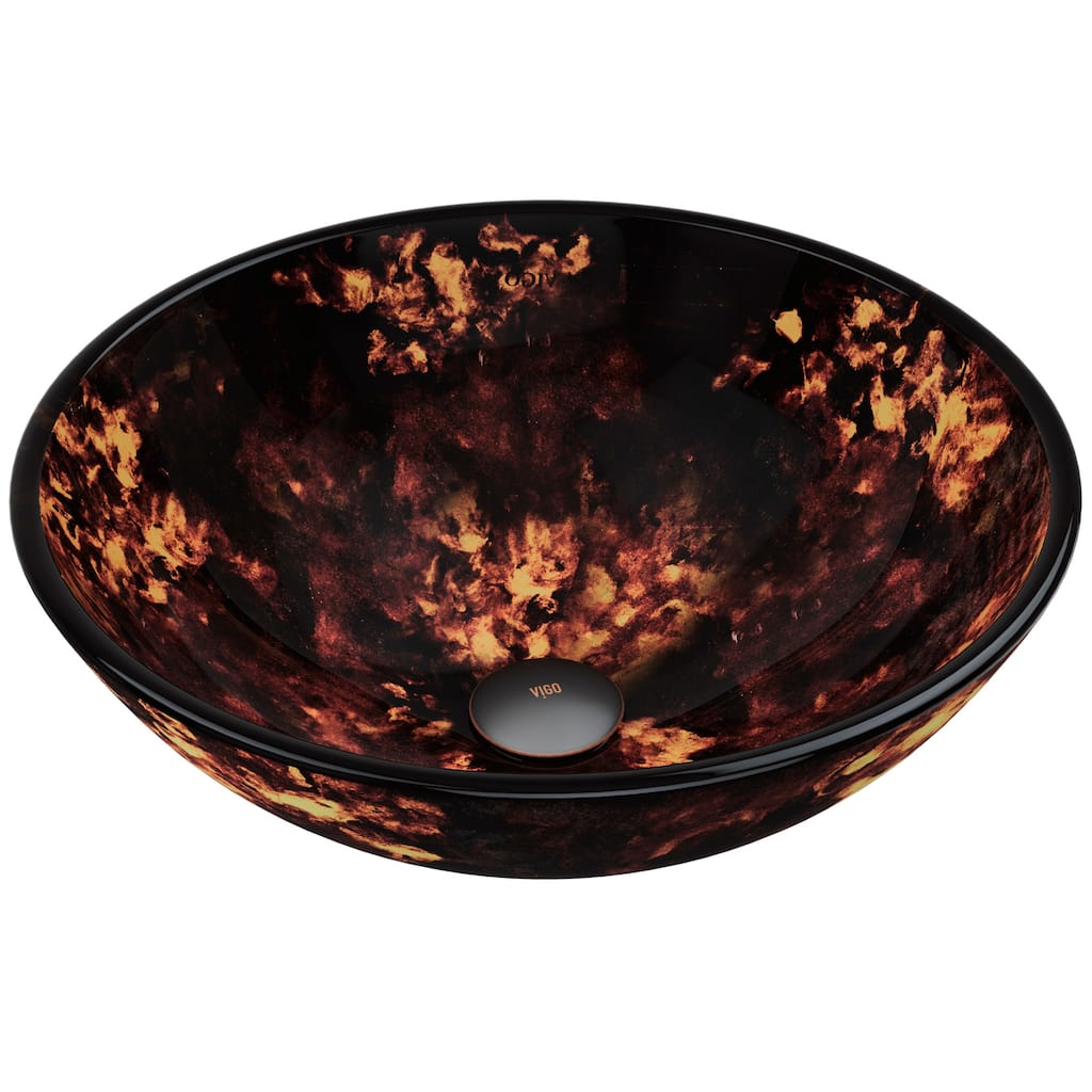 Vigo 16-1/2" Glass Bathroom Vessel Sink