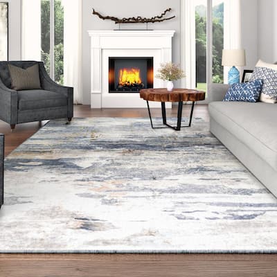 Gabriel Daydream Blue- Ivory Area Rug