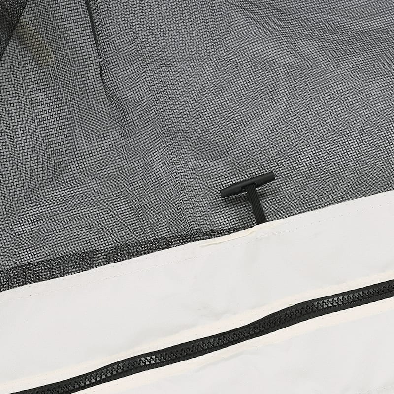 Outsunny Universal Replacement Mesh Sidewall Netting for 12' x 12' Patio Gazebos and Canopy Tents with Zippers