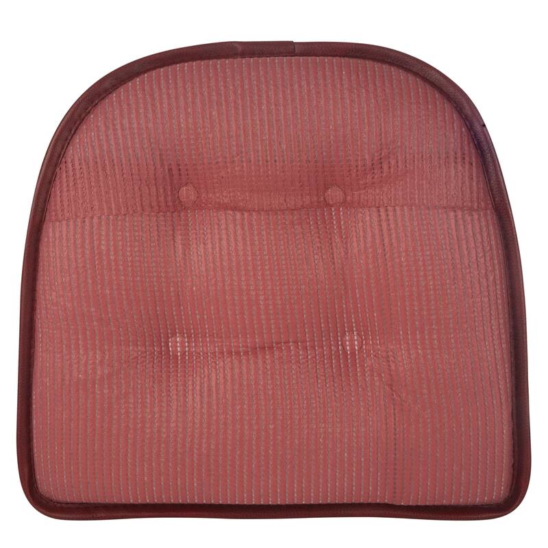 Klear Vu St. Germain Faux Leather Tufted Dining Chair Cushion Set