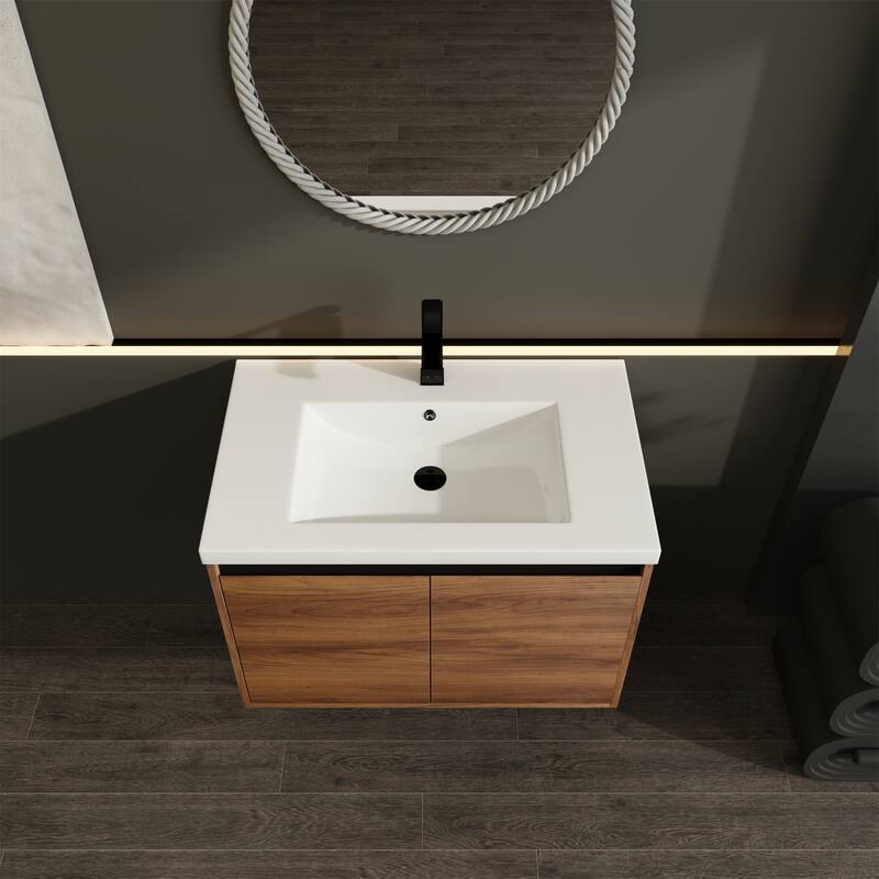 Bathroom Vanity with resin Countertop Sink