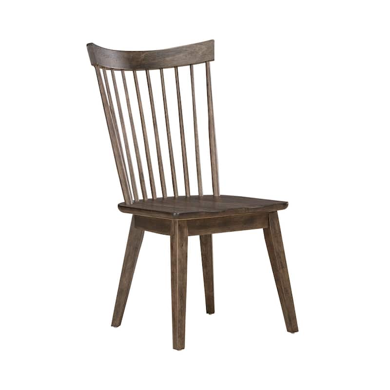 Midland Falls Rustic Brown Spindle Back Side Chair (Set of 2)