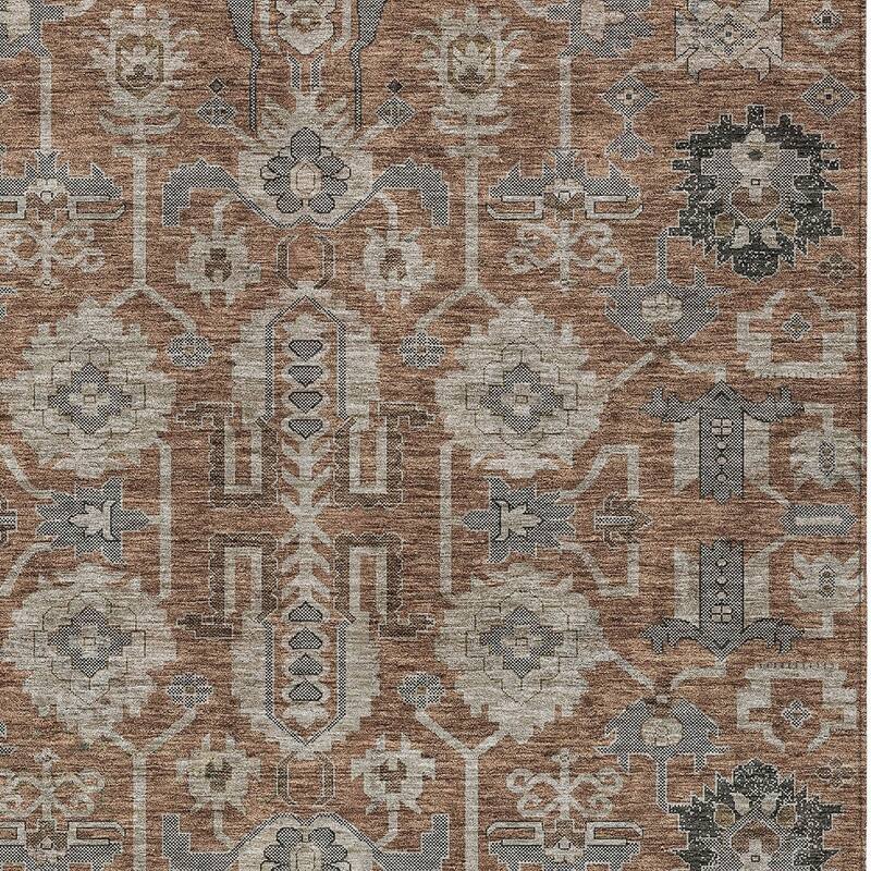 HomeRoots Oriental Traditional Rectangle Outdoor Rug