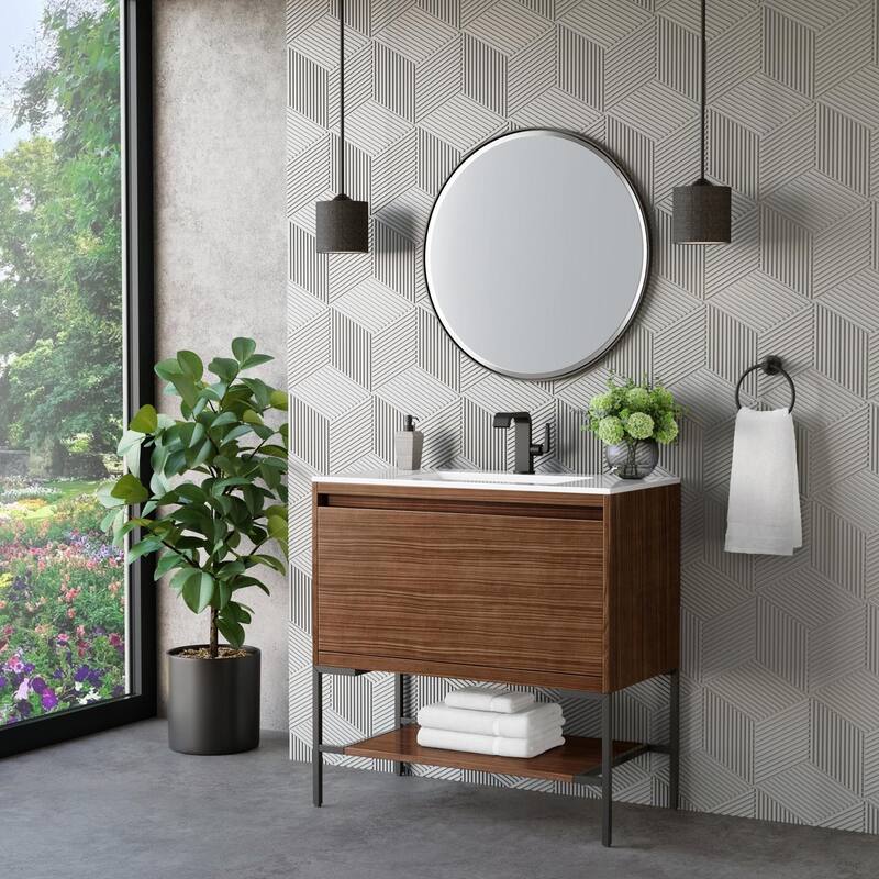 James Martin Vanities 805-V35.4-MB-GW Mantova 36" Single Basin Poplar