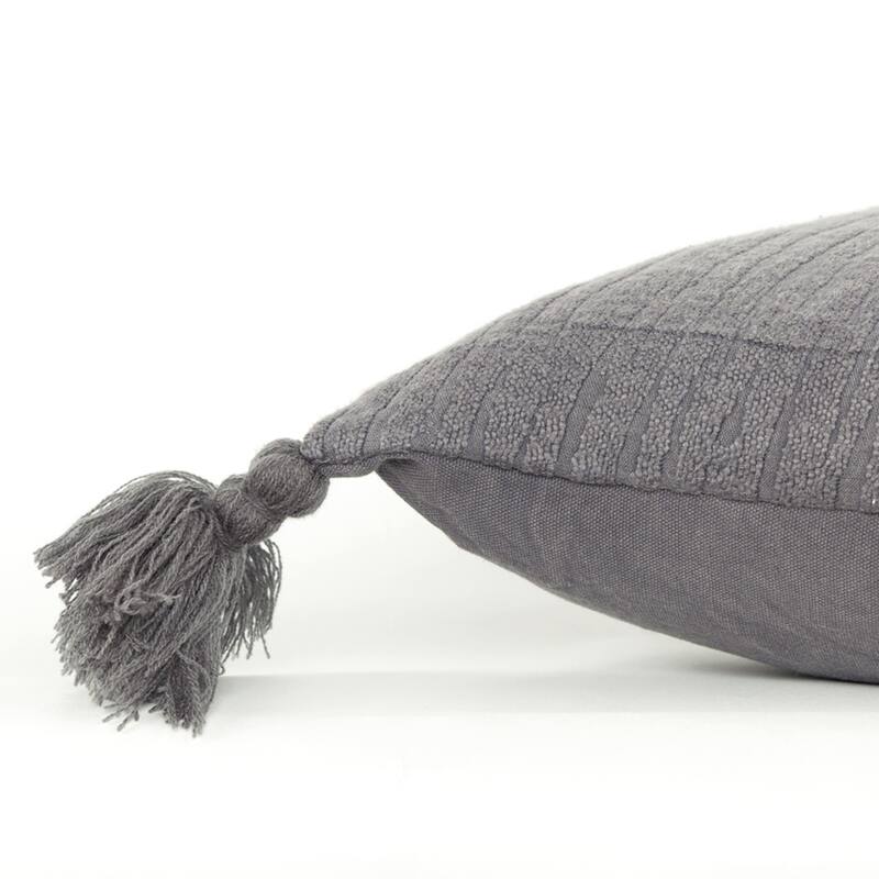 Solid With Tonal Abstract Cotton Pillow Cover