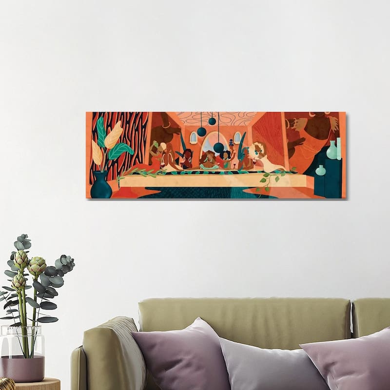 iCanvas "Last Supper" by Reyna Noriega Canvas Print - 16x48x1.5