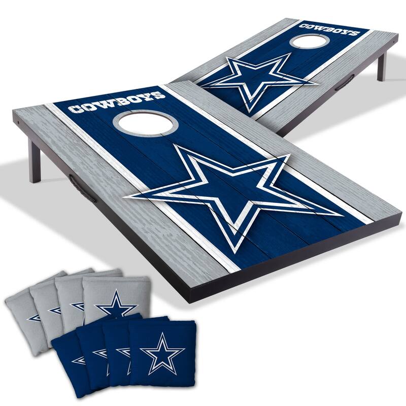 Dallas Cowboys NFL Compact 2x3 Tailgate Cornhole Board Set - Include Team Bags + Carry Case