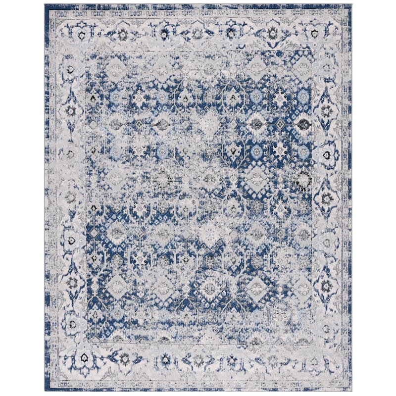 SAFAVIEH Odyssey Hildburga Shabby Chic Oriental Rug - 9' x 12' - Grey/Navy