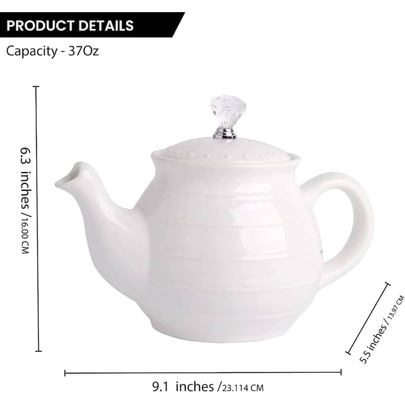 European Style Ceramic Teapot Coffee Pot Water Pot Porcelain Vintage Gift Tea Pot