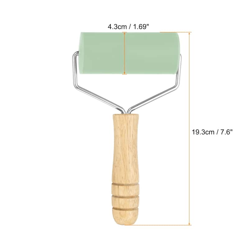 Rolling Pin 7.6" x 1.69" T-Maple Silicone Roller