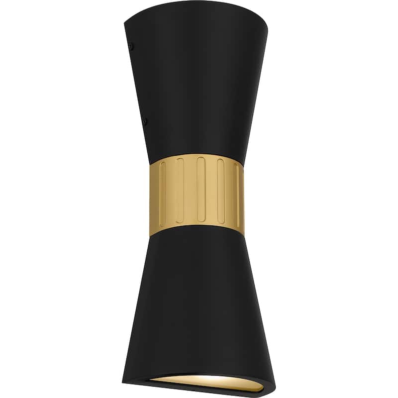 Dexter Integrated LED Matte Black Outdoor Wall Lantern