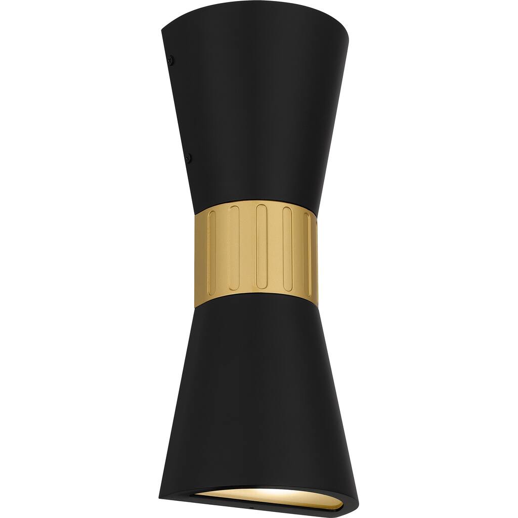 Dexter Integrated LED Matte Black Outdoor Wall Lantern