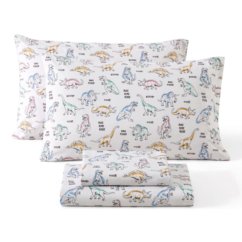 HLC.ME Printed Kids Bed Sheets - Patterned Bed Sheet Set - Wrinkle Resistant & Ultra Soft - For Mattresses up to 15 Inches Deep