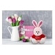 preview thumbnail 5 of 4, DolliBu I LOVE YOU Rose Gold Bunny Plush Animal with Red Shirt - 8 inches