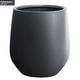 preview thumbnail 28 of 28, DreamPatio La Mirada 1-piece Fiberstone Tapered Planter for Indoor/Outdoor 11x11x12 - Charcoal
