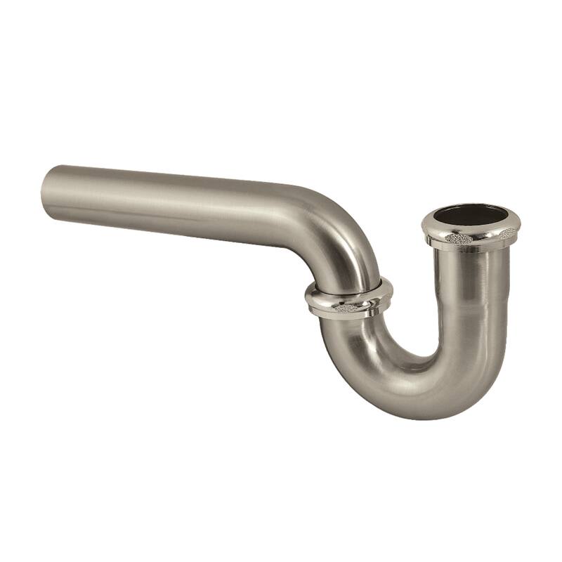 Kingston Brass Made To Match 1-1/2 Inch Decor P-Trap without Flange, 13-1/16 Inch Length, 18 Gauge - Brushed Nickel