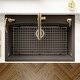 preview thumbnail 84 of 82, Karran Drop-In Quartz 33 in. 1-Hole Single Bowl Kitchen Sink Kit