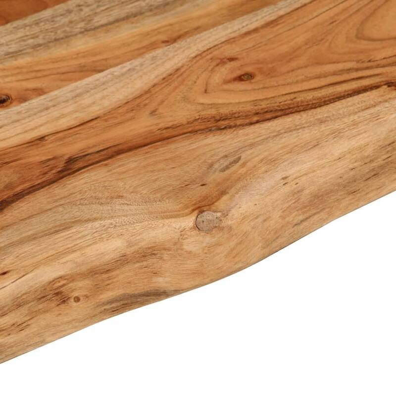 vidaXL Wall Shelf Natural wood Solid acacia wood