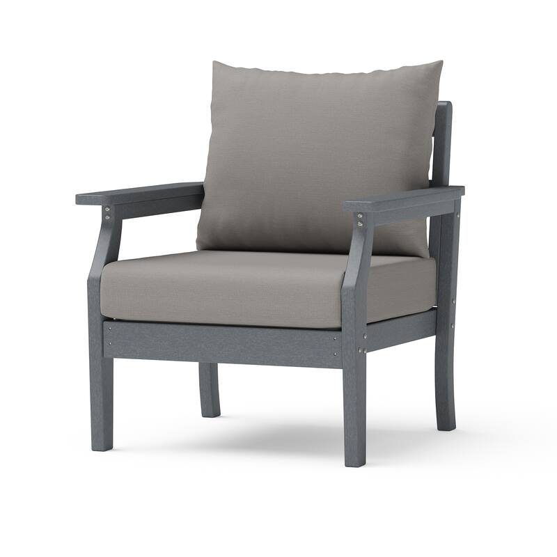 Kamas Outdoor Patio Club Chair - Charcoal Frame