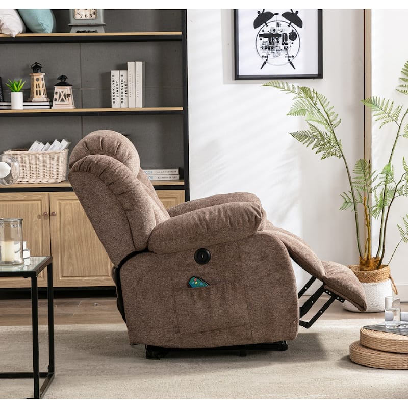 Rocker Recliner Chair Oversized Manual 360° Swivel Recliners for Living Room
