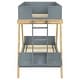 preview thumbnail 7 of 13, Frankie Mid-Century Modern Wood Twin Over Twin Bunk Bed