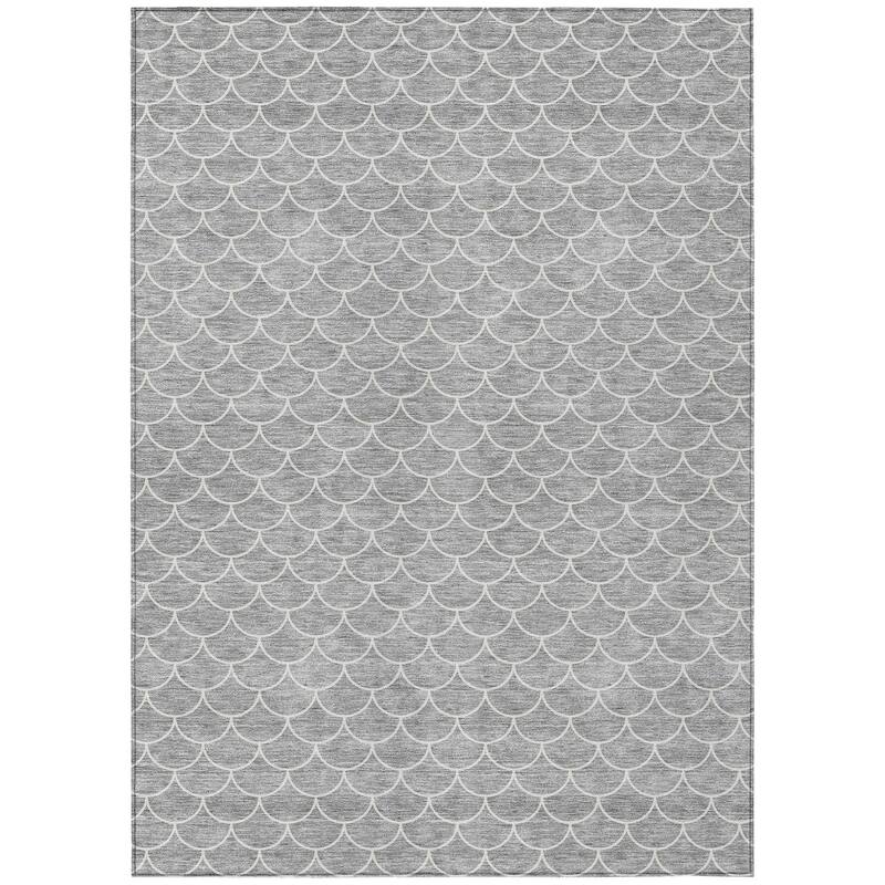 Machine Washable Indoor/ Outdoor Chantille Modern Geo Rug