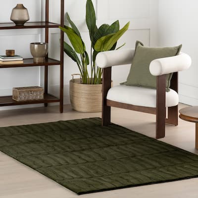 Nuloom Tavina Solid Cloud Washable Area Rug