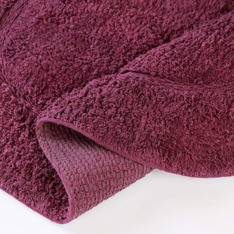 Superior Cotton Non-slip Oval Bath Rug - (Set of 2)