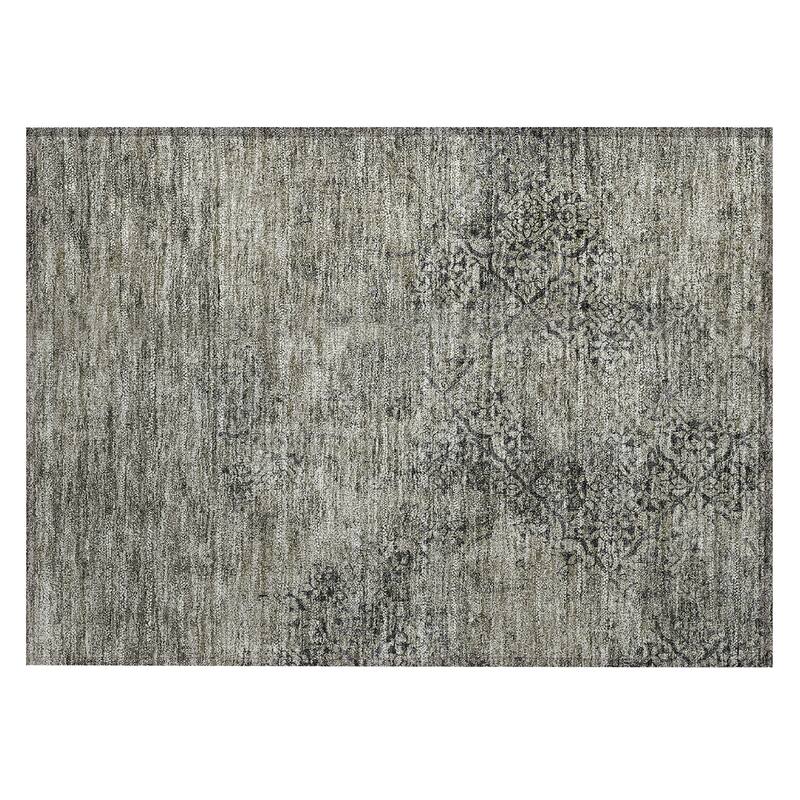 Machine Washable Indoor/ Outdoor Chantille Distressed Traditional Rug