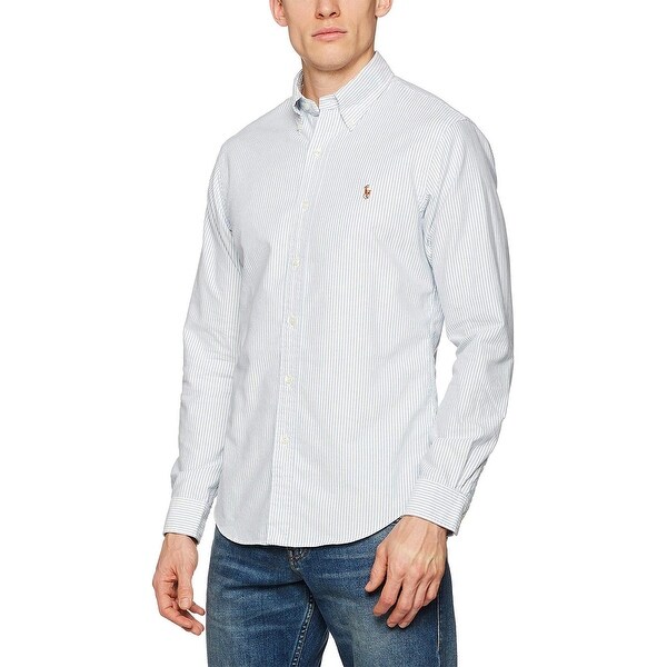 mens white slim fit oxford shirt