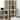 vidaXL Room Divider Brown and Black Solid Wood Paulownia