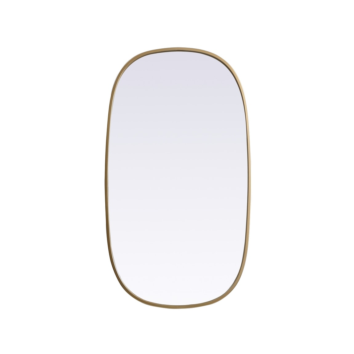 Indigo Home Metal Frame Oval Mirror 20x36 Inch