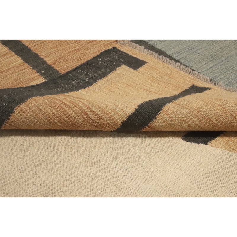 Hand Woven Southwestern Wool Multi-Colored Geometric Area Rug - 9' 10'' X 8' 10''