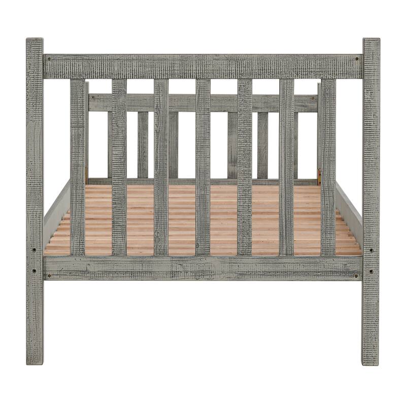 Windsor 3-Piece Wood Bedroom Set with Slat Twin Bed and 2 Nightstands