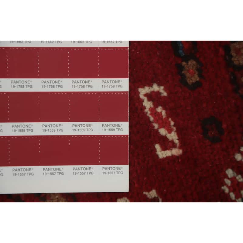 Hand Knotted Oriental 100% Wool Carpet Traditional Medallion Red Heriz Area Rug - 10' 9'' X 8' 9''