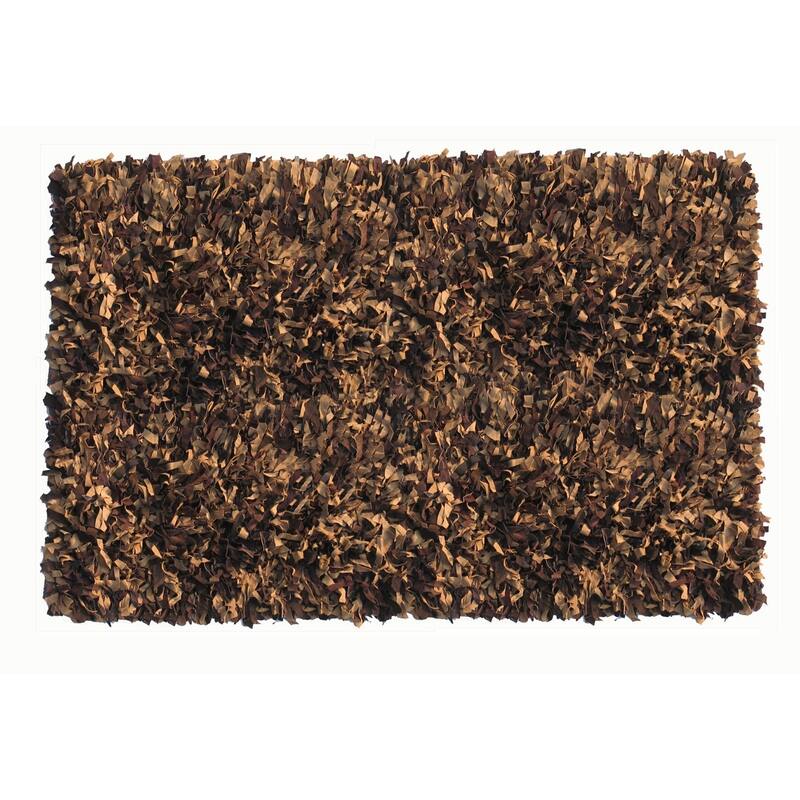 Leather Shaggy Living Room Rug Washable Area Rugs Non Slip Accent Rugs Soft Foldable Indoor Carpet Easy To Clean 5' x 8'