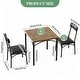 preview thumbnail 18 of 22, 3 Pcs Dining Table Chair Set , Compact Kitchen Table with 2 Upholstered Chairs - 29.2x29.2x30in