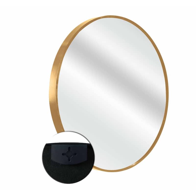 24 Inch Metal Round Bathroom Mirror