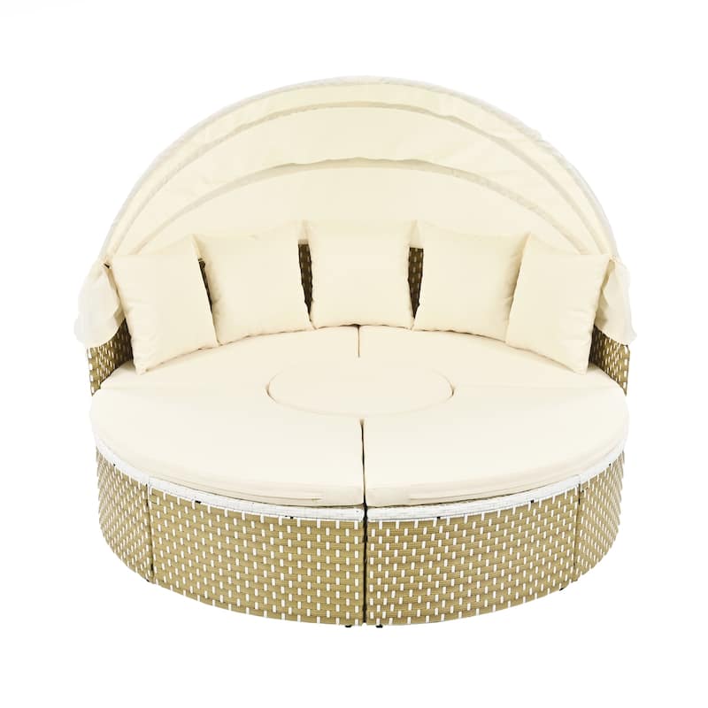 Patio Furniture Round Outdoor Sectional Sofa Set