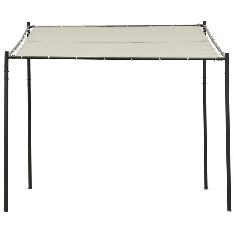 Outsunny 10' x 9' Outdoor Wall Patio Gazebo Canopy with PVC Coated Polyester Roof, Steel Frame, & Spacious Build