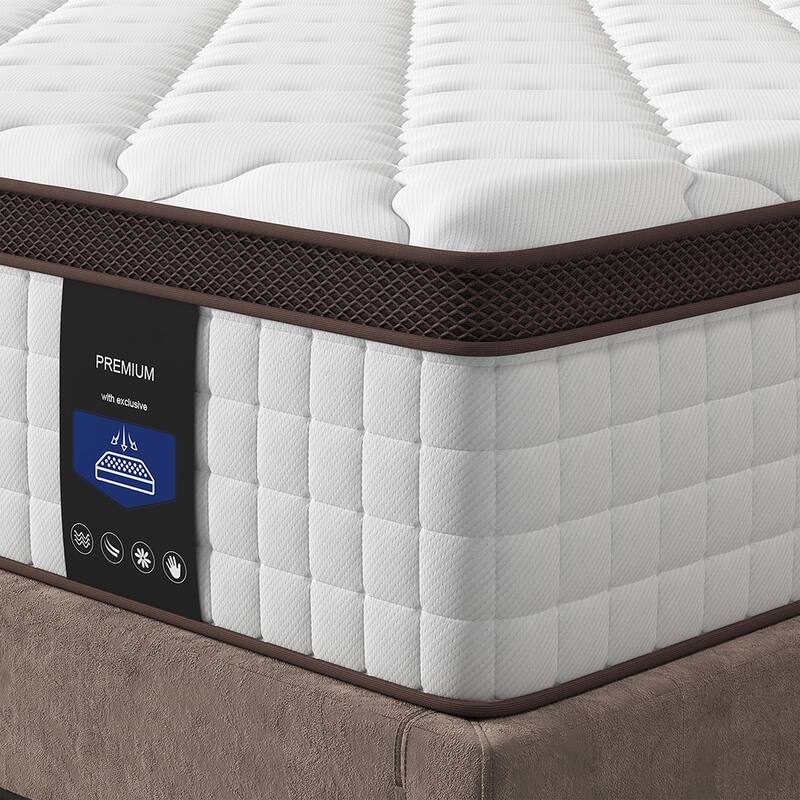 12-inch Full/Queen/King Euro Top Medium Firm Hybrid Memory Foam Innerspring Mattress - Full