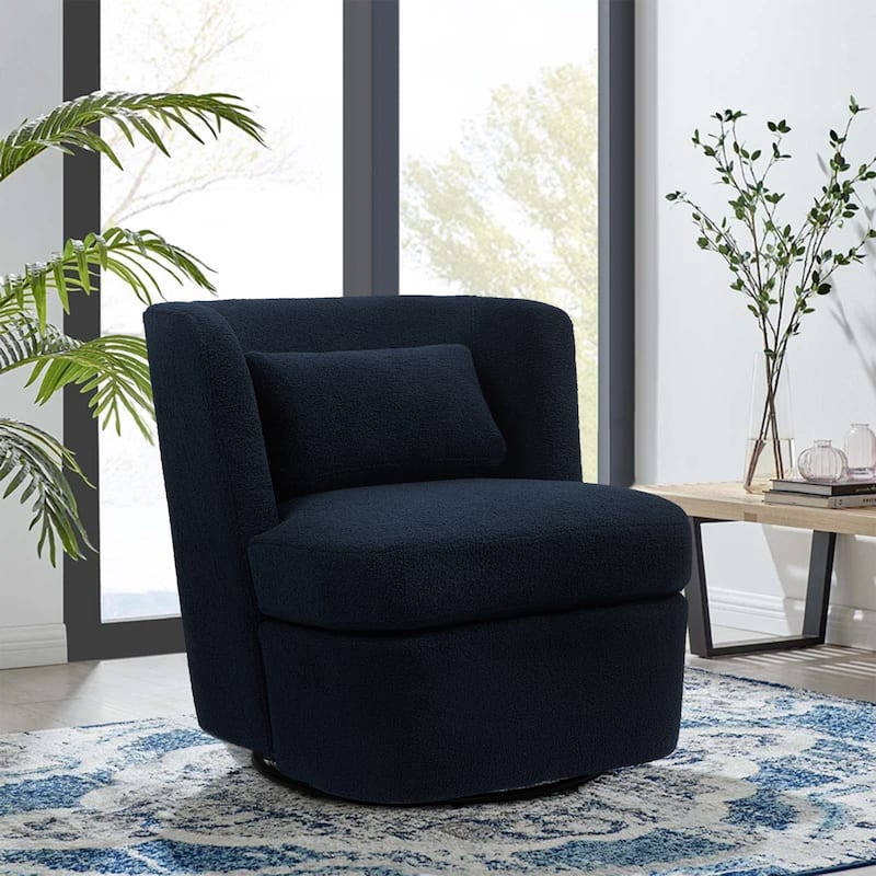360°Swivel Barrel Chair with Cushion