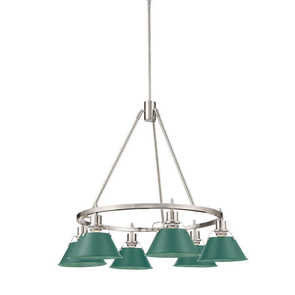 Golden Lighting 3306-6 PW Orwell 6 Light 29" Wide Chandelier