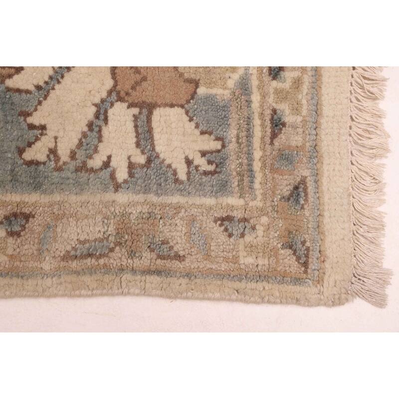 ECARPETGALLERY Hand-knotted Royal Oushak Ivory Wool Rug - 9'1 x 11'10