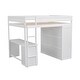 preview thumbnail 36 of 38, Merax Wood Loft Bed with Wardrobes and 2-Drawer Desk with Cabinet