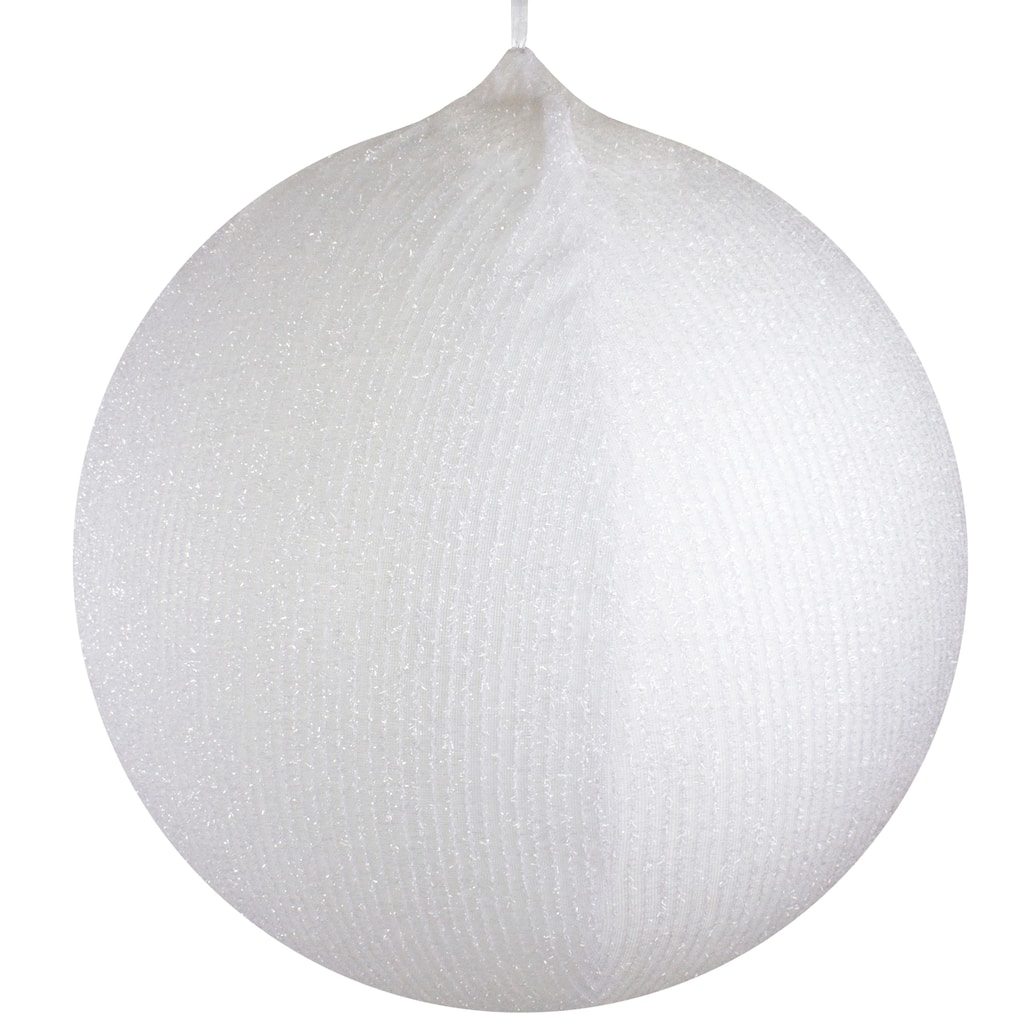 23.5" White Tinsel Inflatable Christmas Ornament Outdoor Decoration